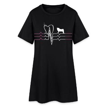 Amour carlin - Robe T-shirt Femme - noir - Devant