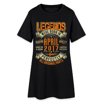 Légende d’anniversaire d’avril 2017 - Robe T-shirt Femme - noir - Devant