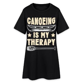 Canoë Canoë Canoë - Robe T-shirt Femme - noir - Devant