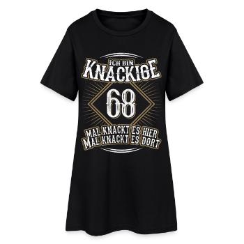 68. Geburtstag Lustig Geschenk - Frauen T-Shirt-Kleid - Schwarz - Vorne