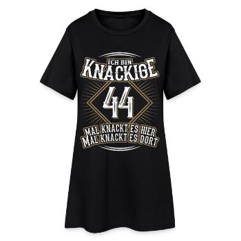 44. Geburtstag Lustig Geschenk - Frauen T-Shirt-Kleid - Schwarz - Vorne