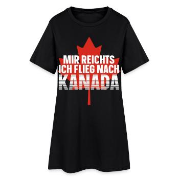 Kanada - Frauen T-Shirt-Kleid - Schwarz - Vorne