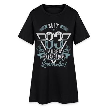 83. Geburtstag Da Fängt Das Leben An - Frauen T-Shirt-Kleid - Schwarz - Vorne