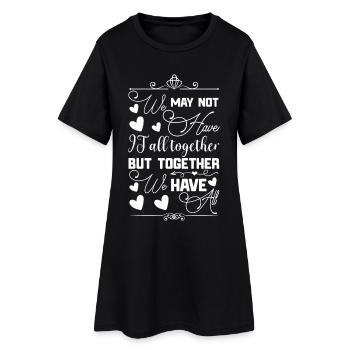 Réunion de famille Nous n’avons peut-être pas tout - Robe T-shirt Femme - noir - Devant