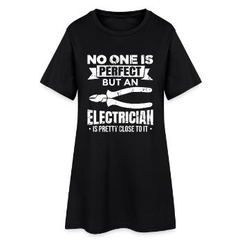 Ingénieur électricien Witz - Robe T-shirt Femme - noir - Devant