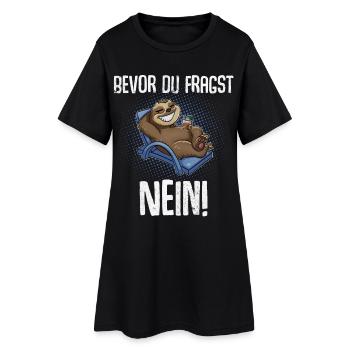Bevor Du Fragst Nein! - Frauen T-Shirt-Kleid - Schwarz - Vorne