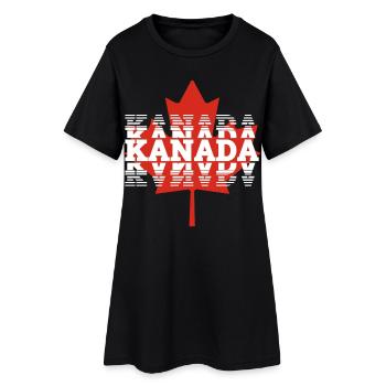 Kanada - Frauen T-Shirt-Kleid - Schwarz - Vorne