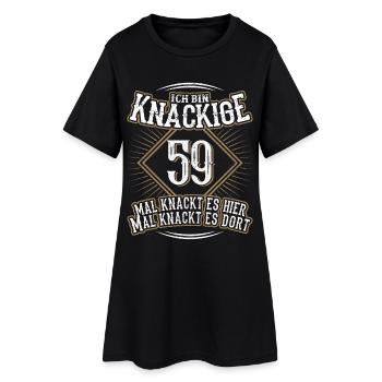 59. Geburtstag Lustig Geschenk - Frauen T-Shirt-Kleid - Schwarz - Vorne