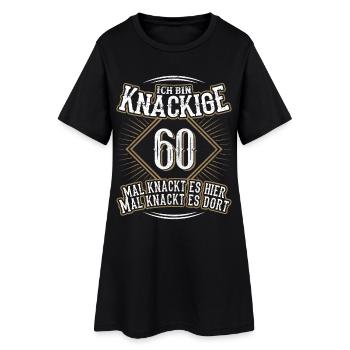 60. Geburtstag Lustig Geschenk - Frauen T-Shirt-Kleid - Schwarz - Vorne