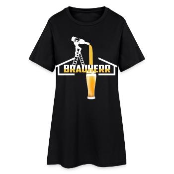 Brauherr - Frauen T-Shirt-Kleid - Schwarz - Vorne