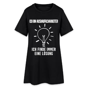 Ausbaufacharbeiter Beruf Ausbildung - Frauen T-Shirt-Kleid - Schwarz - Vorne