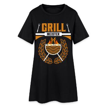 Grillmeister Grillen Griller Chef Grill Grillkönig - Frauen T-Shirt-Kleid - Schwarz - Vorne