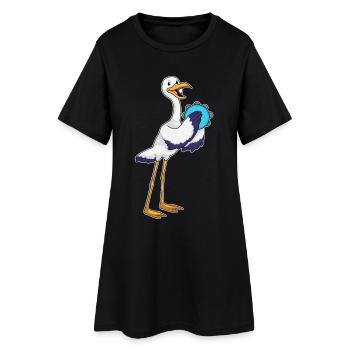 Musique de tambourin Stork Musician - Robe T-shirt Femme - noir - Devant