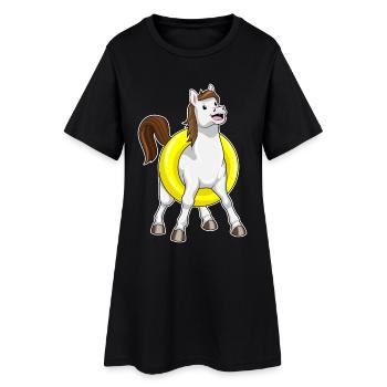 Natation à cheval Swimming Ring Summer - Robe T-shirt Femme - noir - Devant
