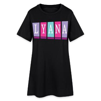 Lyana - Robe T-shirt Femme - noir - Devant