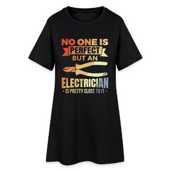 Blague d’électricien - Robe T-shirt Femme - noir - Devant