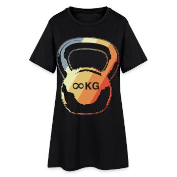 Haltère à balle - Robe T-shirt Femme - noir - Devant