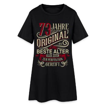 73. Geburtstag Vintage Retro - Frauen T-Shirt-Kleid - Schwarz - Vorne