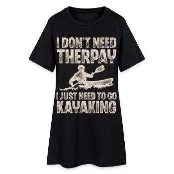 Kayak Kayaking Paddle Kayaker Kayaker - Robe T-shirt Femme - noir - Devant