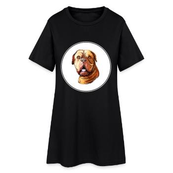 Dogue De Bordeaux Aquarelle pour chien Illustration - Robe T-shirt Femme - noir - Devant