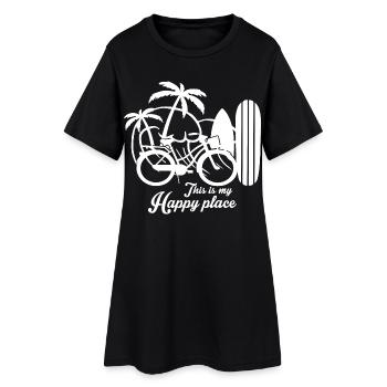 This is my happy place - Women’s T-Shirt Dress - black - Front