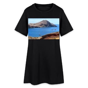 Affiche Madère Portugal - Robe T-shirt Femme - noir - Devant