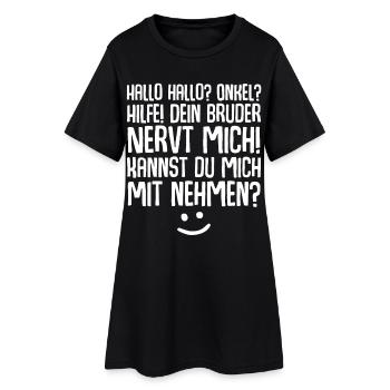 Onkel Nichte Neffe - Frauen T-Shirt-Kleid - Schwarz - Vorne
