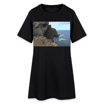 Affiche Madère Portugal - Robe T-shirt Femme - noir - Devant
