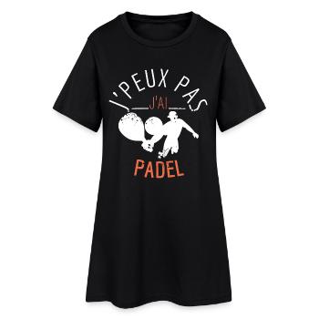 J'PEUX Pas J'ai PADEL - Robe T-shirt Femme - noir - Devant