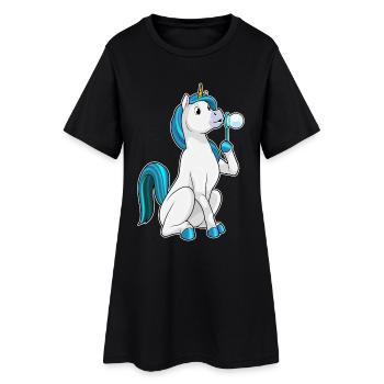 Bulles de savon licorne - Robe T-shirt Femme - noir - Devant