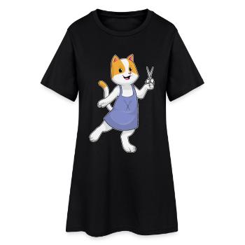 Ciseaux de coiffeur pour chat - Robe T-shirt Femme - noir - Devant