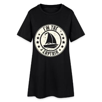Capitaine Sailing Sailor Retro Vintage - Robe T-shirt Femme - noir - Devant
