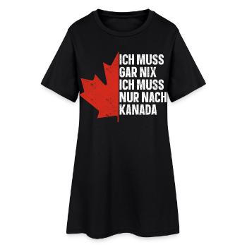 Kanada - Frauen T-Shirt-Kleid - Schwarz - Vorne