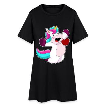 Cœur de Licorne - Robe T-shirt Femme - noir - Devant