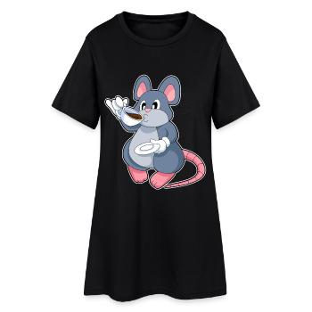 Maus Kaffee Tasse - Frauen T-Shirt-Kleid - Schwarz - Vorne
