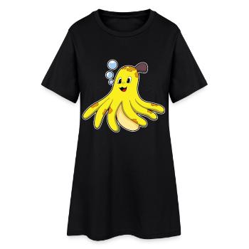 Octopus Banana - Women’s T-Shirt Dress - black - Front
