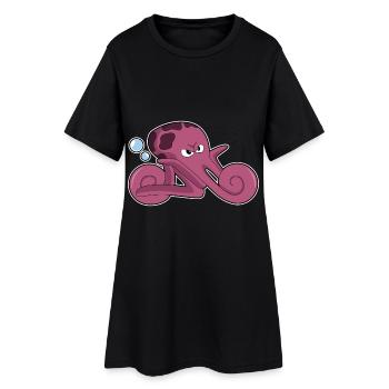 Octopus Motorcycle - Women’s T-Shirt Dress - black - Front