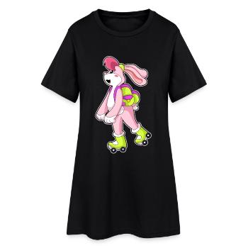 Patins à roulettes Rabbit - Robe T-shirt Femme - noir - Devant