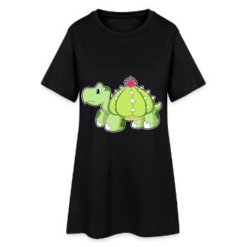 Cactus tortue - Robe T-shirt Femme - noir - Devant