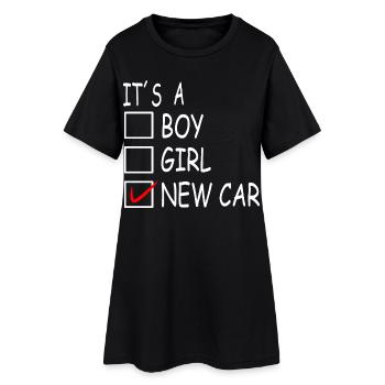 Neues Auto - Frauen T-Shirt-Kleid - Schwarz - Vorne