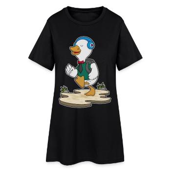 Duck Hiker Backpack Hiking - Women’s T-Shirt Dress - black - Front