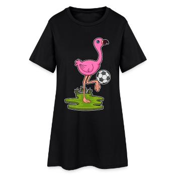 Joueurs de football Flamingo Football - Robe T-shirt Femme - noir - Devant