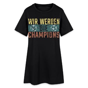 Deutschland Meister 2026 - Frauen T-Shirt-Kleid - Schwarz - Vorne