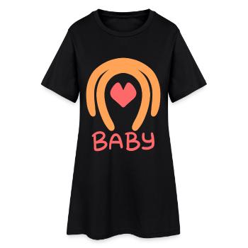 Bébé - Robe T-shirt Femme - noir - Devant