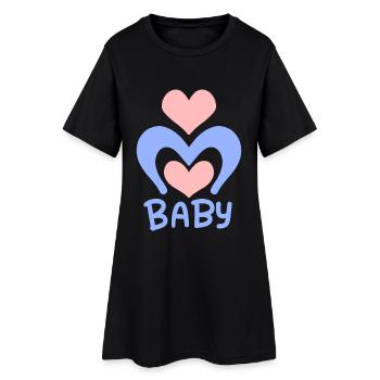 Baby Heart - Corps de bébé - Robe T-shirt Femme - noir - Devant