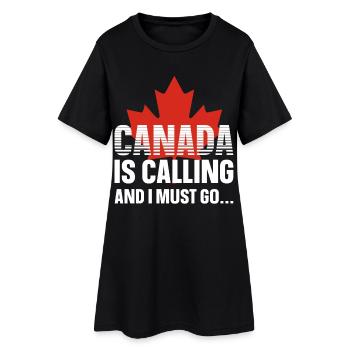 Kanada - Frauen T-Shirt-Kleid - Schwarz - Vorne