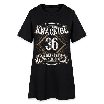 36. Geburtstag Lustig Geschenk - Frauen T-Shirt-Kleid - Schwarz - Vorne