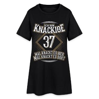 37. Geburtstag Lustig Geschenk - Frauen T-Shirt-Kleid - Schwarz - Vorne