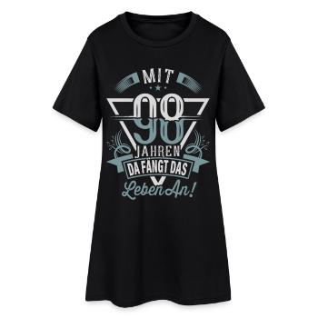 98. Geburtstag Da Fängt Das Leben An - Frauen T-Shirt-Kleid - Schwarz - Vorne