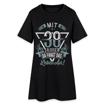 38. Geburtstag Da Fängt Das Leben An - Frauen T-Shirt-Kleid - Schwarz - Vorne
